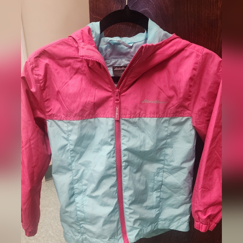 Eddie Bauer Pink & Gray Lightweight jacket sz S (7/8)